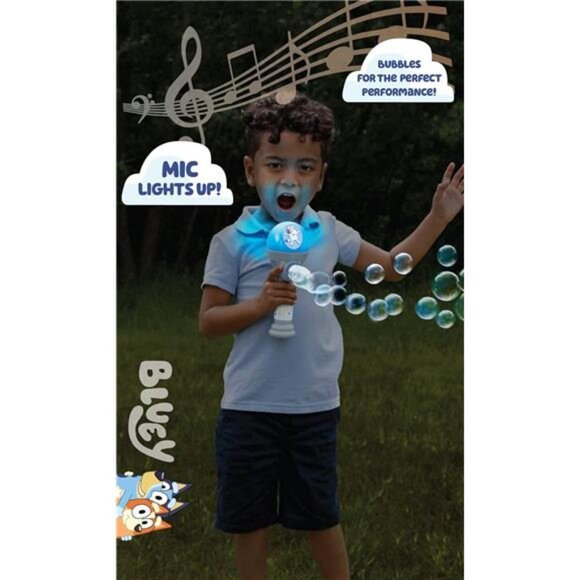 BLUEY Dance Mode Bubble Machine and Toy Microphone | Bluey Toy for Baby, - Picture 4 of 7